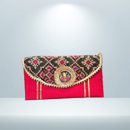 Patola Silk Clutch With Gotta Patch (Pack of 10)