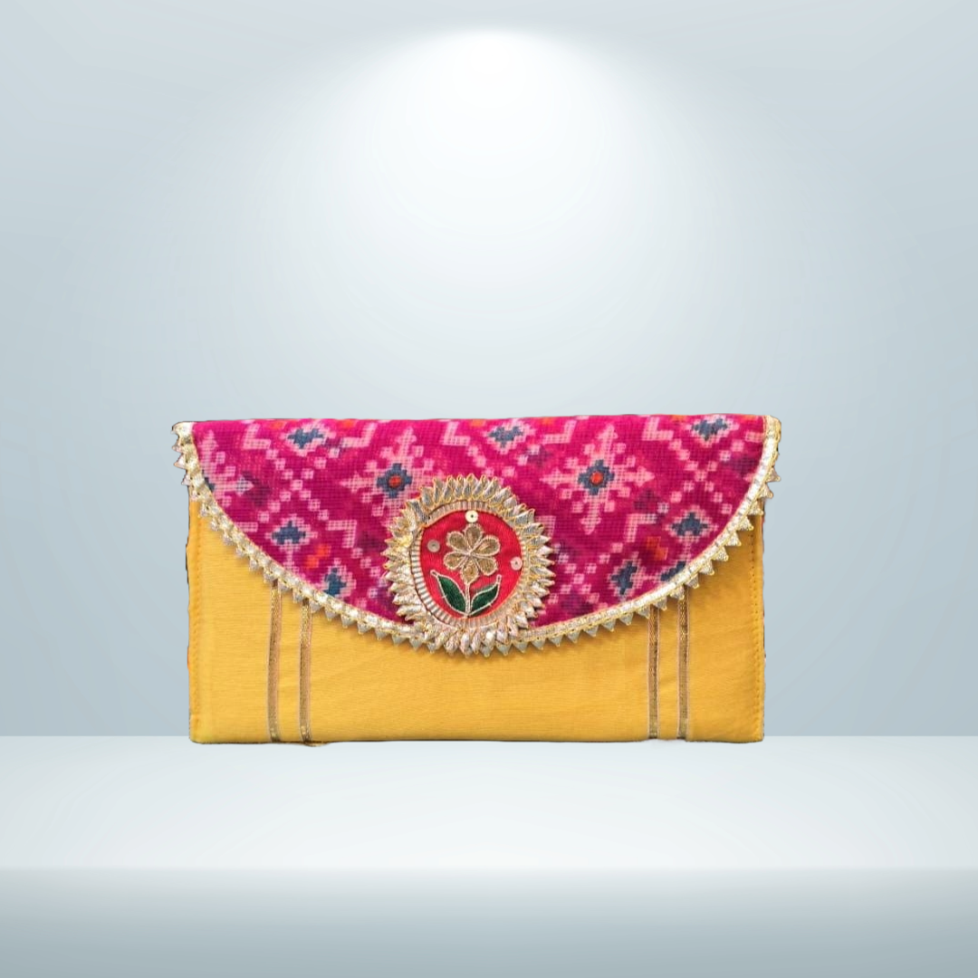 Patola Silk Clutch With Gotta Patch (Pack of 10)