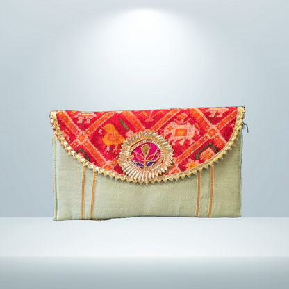Patola Silk Clutch With Gotta Patch (Pack of 10)