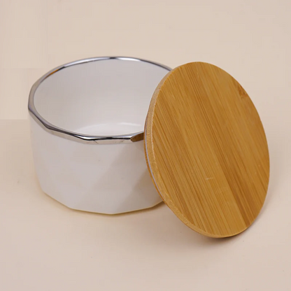 Dry Fruit Jars With Tray - White