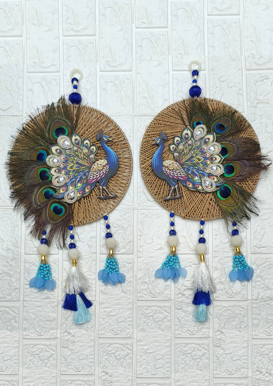Peacock Wall Hanging Décor – Artisan Handmade Peacock Tassel Ornament