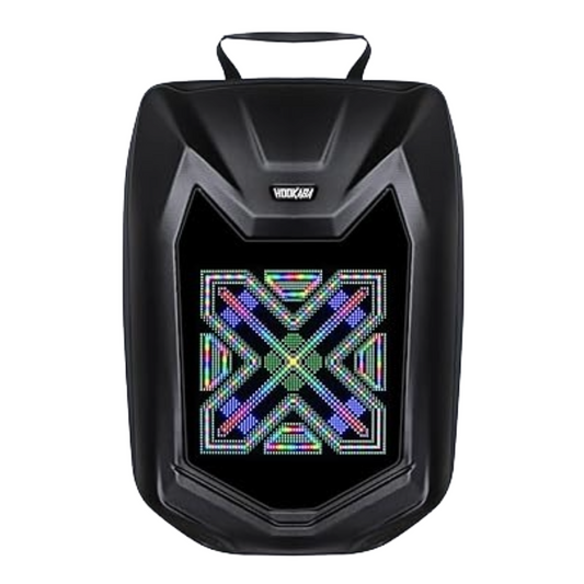 Hookaba Bat Grit LED Backpack | 27 L Smart App-Controlled Backpack with 64×64 Pixel Display (With Power Bank)