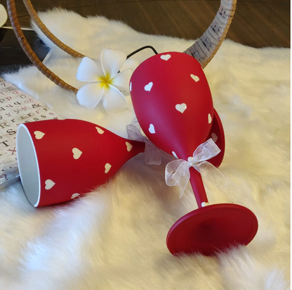 Non Breakable Glass Gift Set - Red