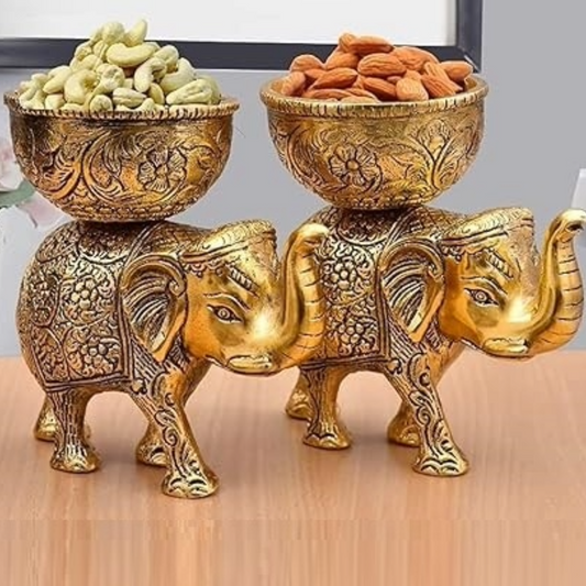 Brass Elephant Urli Bowl