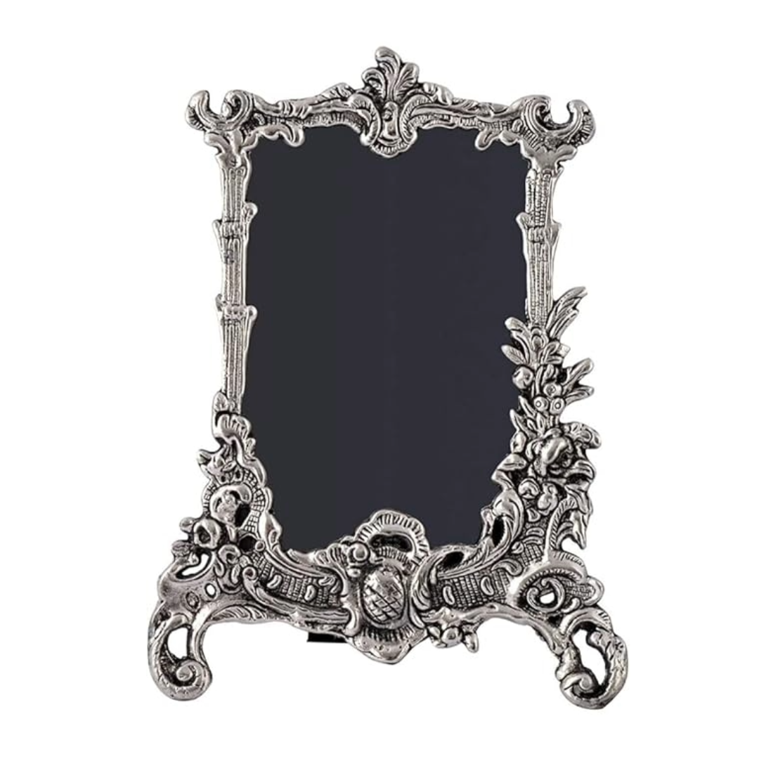 White Metal Victorian Style Floral Photo Frame