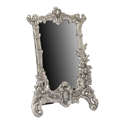 White Metal Victorian Style Floral Photo Frame