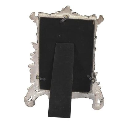 White Metal Victorian Style Floral Photo Frame