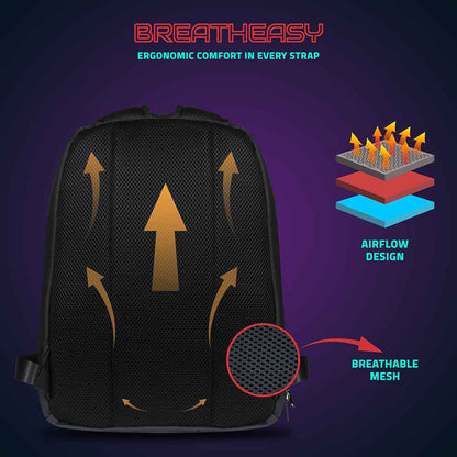 Hookaba Urban Buzz LED Backpack (Black) | 17 L Smart Display Bag (With Power Bank)