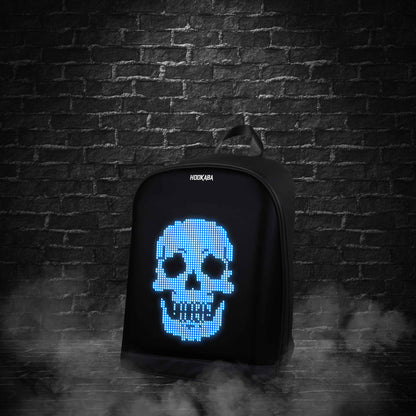 Hookaba Urban Buzz LED Backpack (Black) | 17 L Smart Display Bag (With Power Bank)