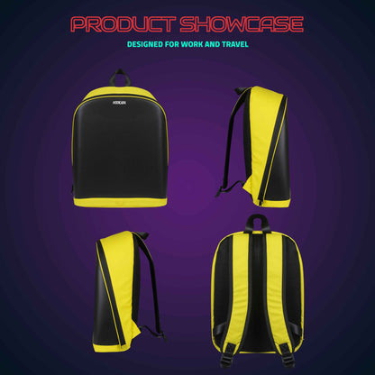 Hookaba Urban Buzz LED Backpack (Yellow) | 17 L Smart Display Bag (With Power Bank)