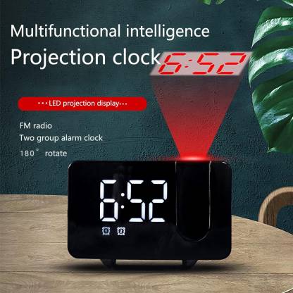Digital Alarm Clock with Large LED Display and FM Radio