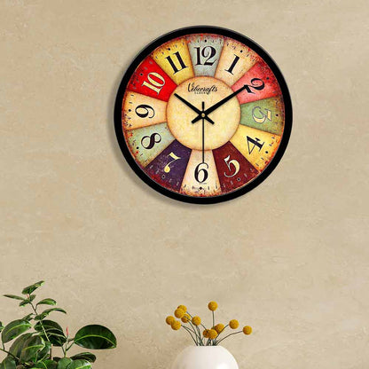 Multi-color Round Number Designer Wall Clock