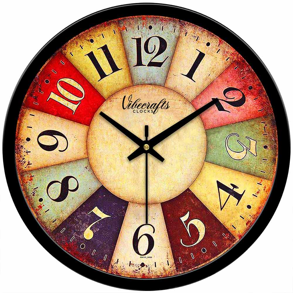 Multi-color Round Number Designer Wall Clock