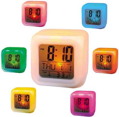 Digital 7 Color Changing Alarm Clock