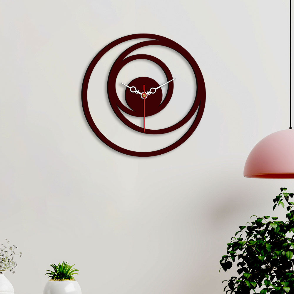 Multiple Rings Designer Wooden Wall Clock