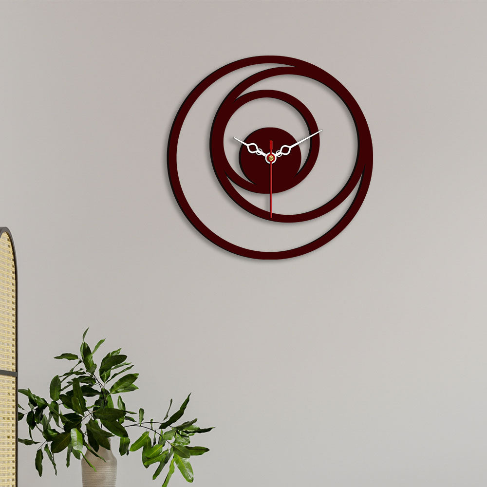 Multiple Rings Designer Wooden Wall Clock