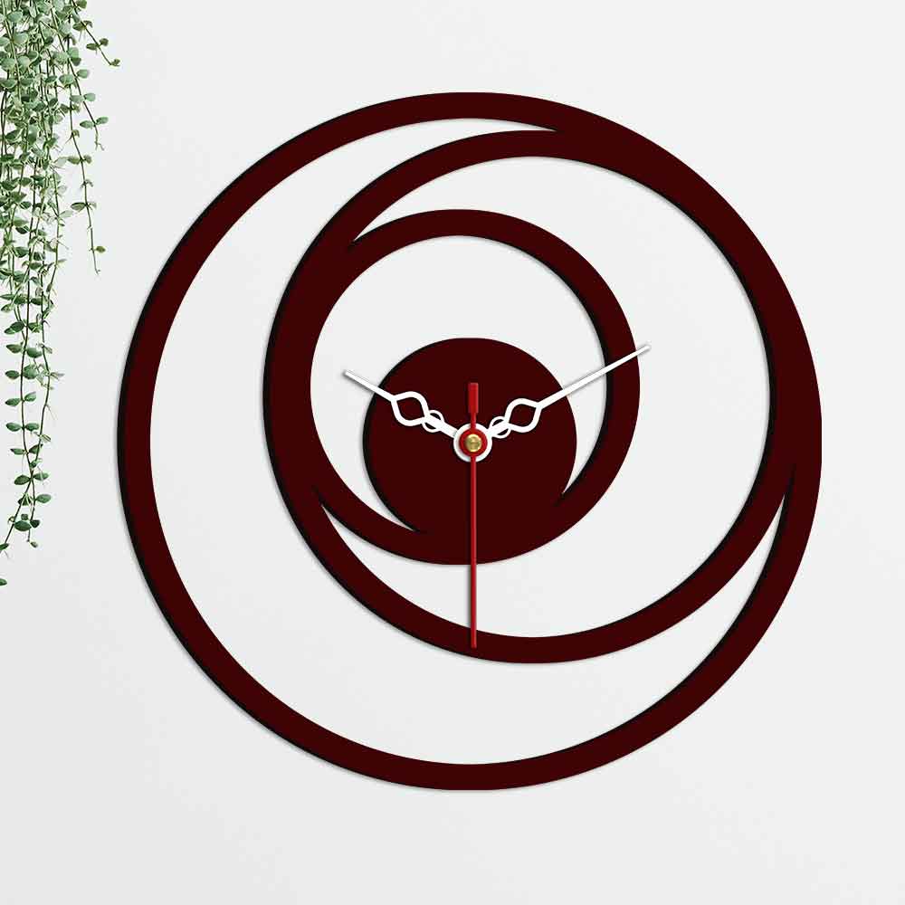 Multiple Rings Designer Wooden Wall Clock