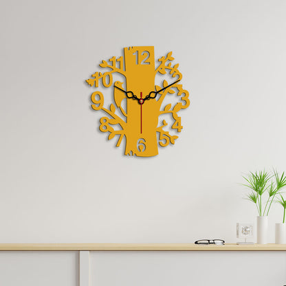 Tree Shape Designer Wooden Wall Clock