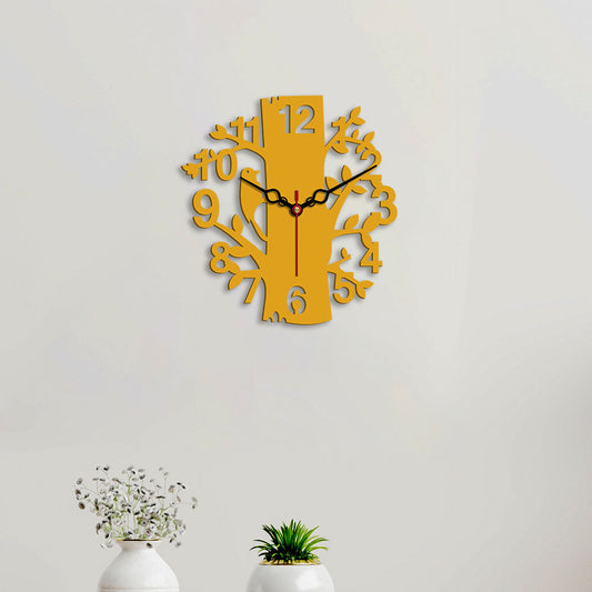 Tree Shape Designer Wooden Wall Clock