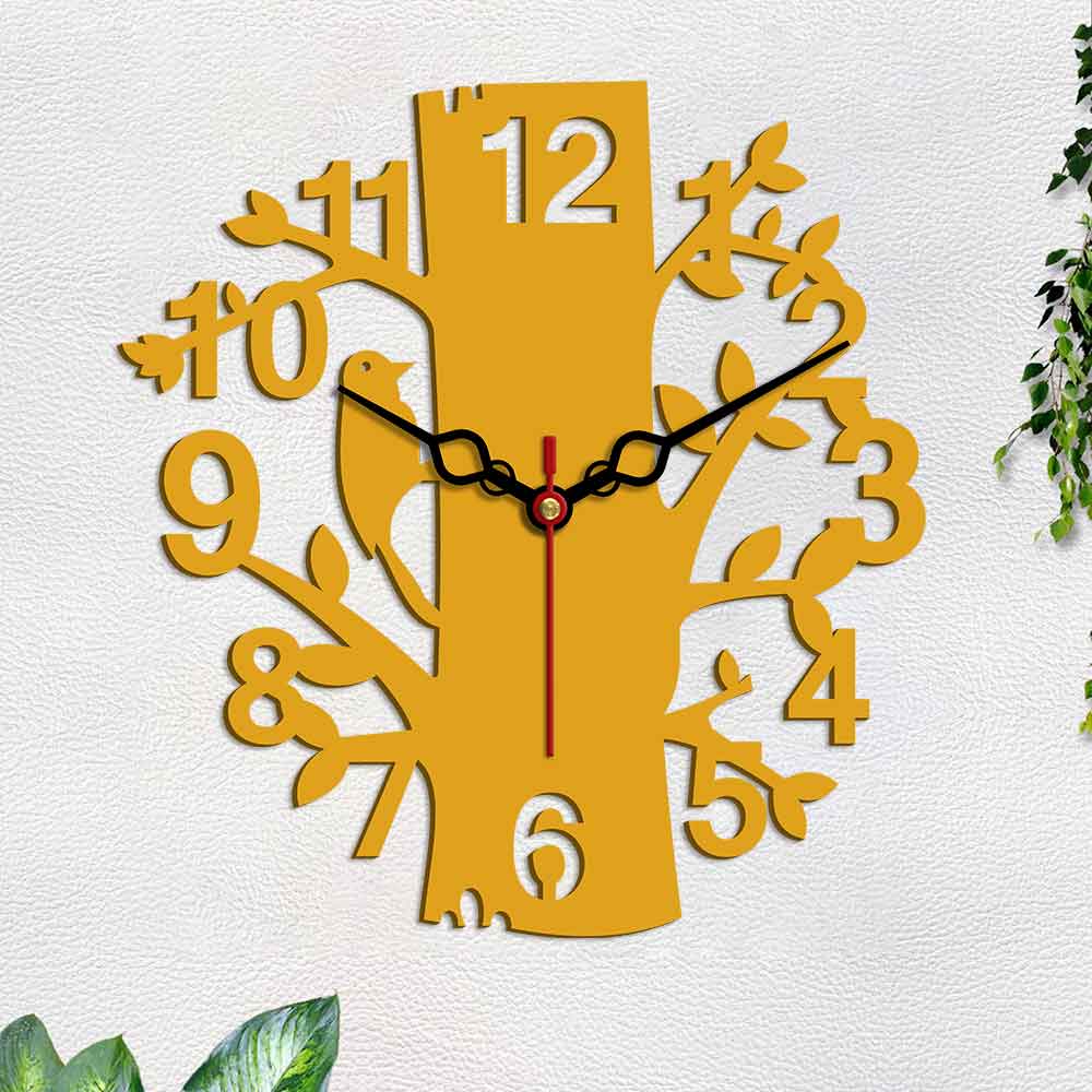 Tree Shape Designer Wooden Wall Clock