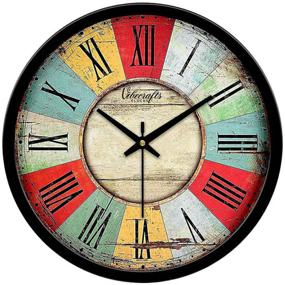Vintage Style Roman Number Printed Wall Clock